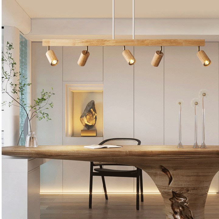 Regulowany Drewniany Reflektor Sufitowy – EcoLux
