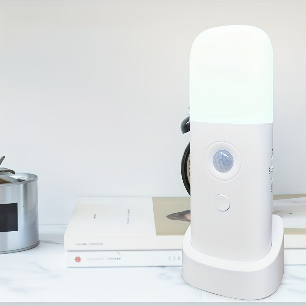 Lampka nocna LED z czujnikiem ruchu – ładowana przez USB, z regulowaną jasnością, do sypialni i korytarzy