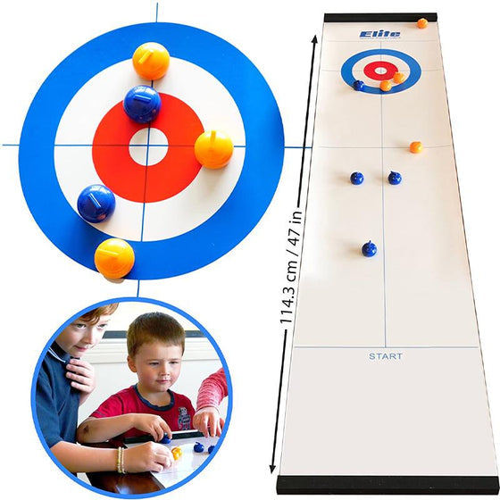 Miniaturowa gra w curling do domu z śliskimi kamieniami i magnetycznymi kijami