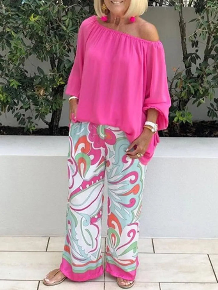 Stylowy Zestaw Dwuczęściowy Off-Shoulder