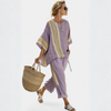 Stylowy Komplet Damski Oversize z Luźną Bluzką i Spodniami