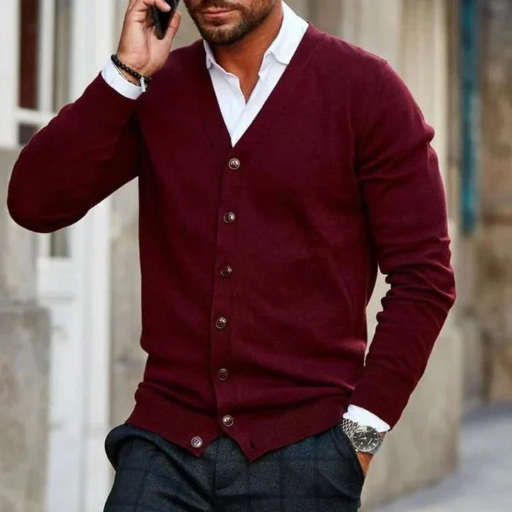 Bawełniany Męski Cardigan w Casual Stylu