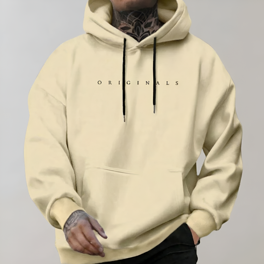 Męska bluza z kapturem w stylu streetwear z nadrukiem