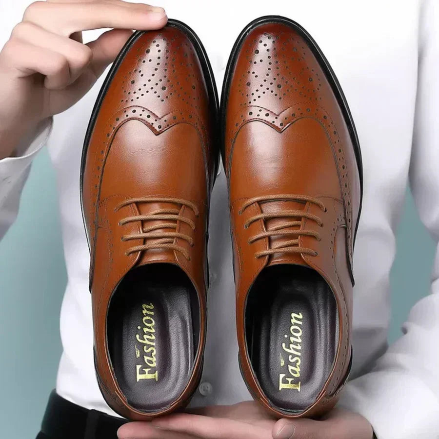 Eleganckie męskie buty z cielęcej skóry - Lorenzo