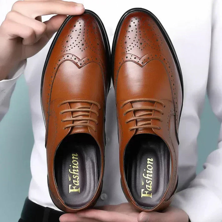 Eleganckie męskie buty z cielęcej skóry - Lorenzo