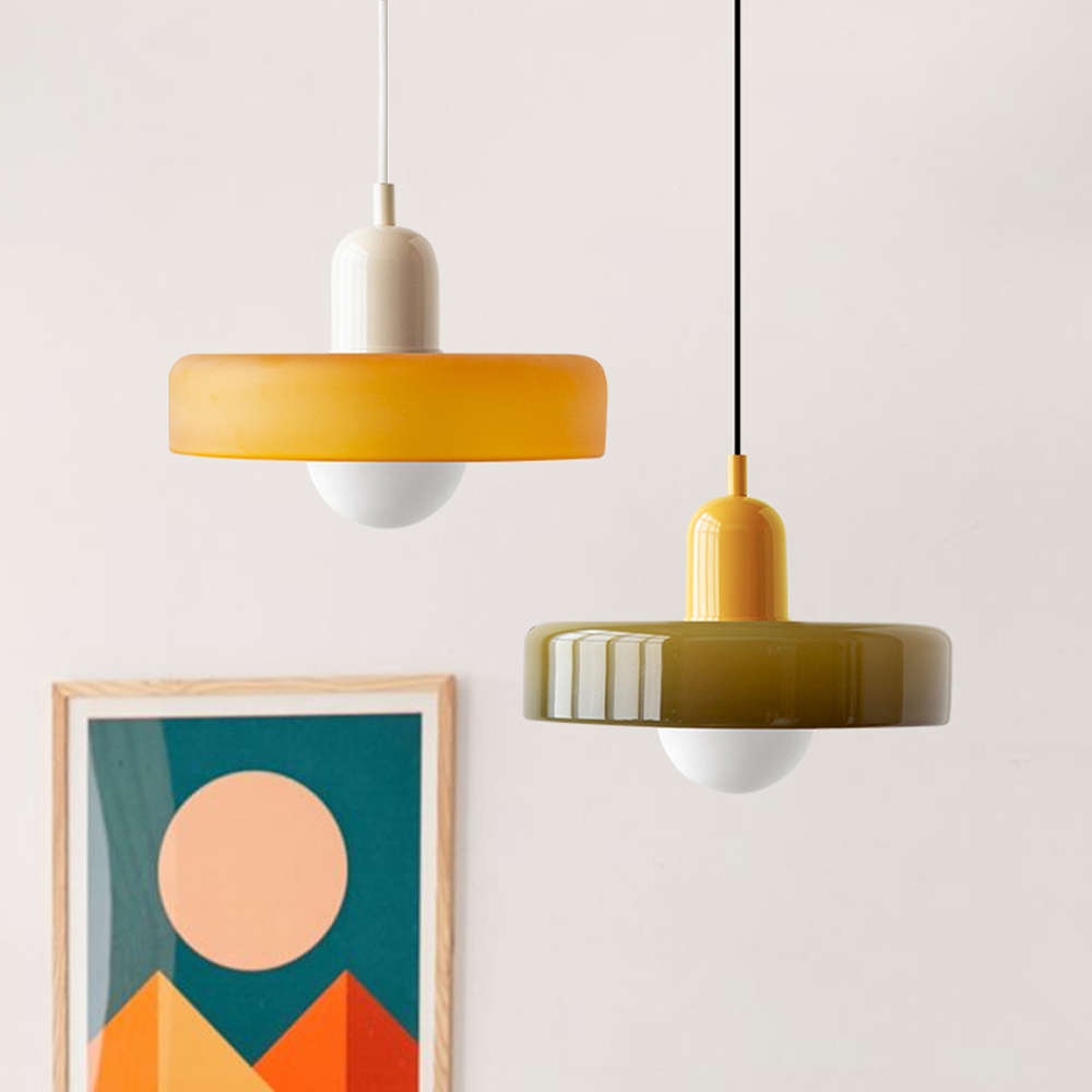Kolorowa lampa wisząca w stylu Bauhaus - StiloGlas
