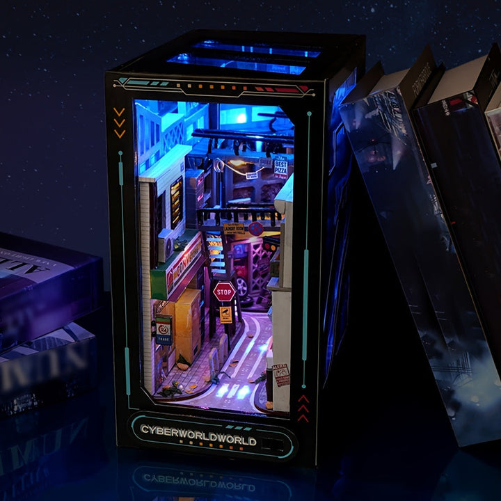Zestaw DIY Gablota Cyberpunk – Model 3D do Dekoracji Domu z Podświetleniem