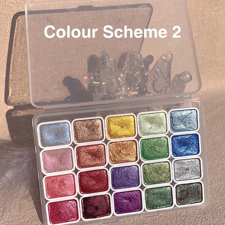 Wielokolorowy zestaw farb akwarelowych - ColorCrafter