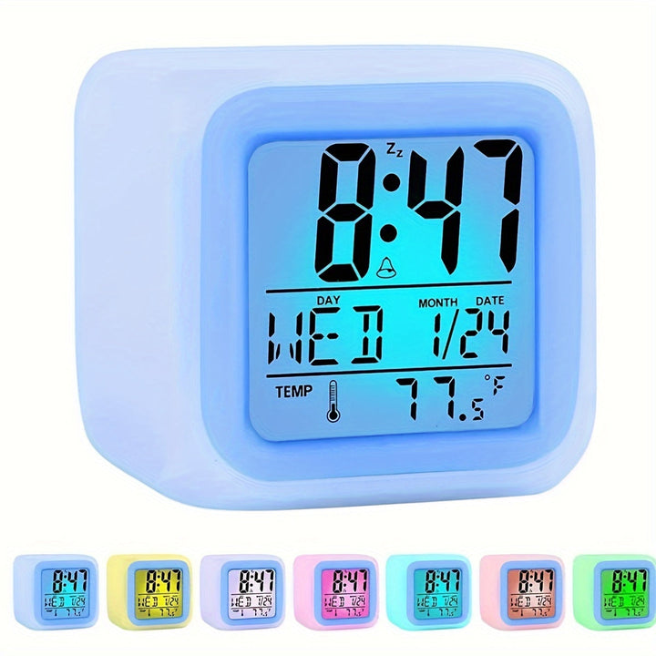 Cyfrowy zegar LED z wyświetlaczem temperatury – cichy i jasny do każdego pokoju