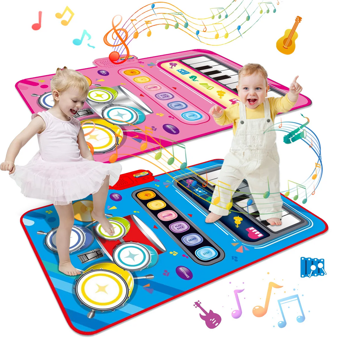 SoundSteps – Mata muzyczna 2 w 1 z pianinem i perkusją