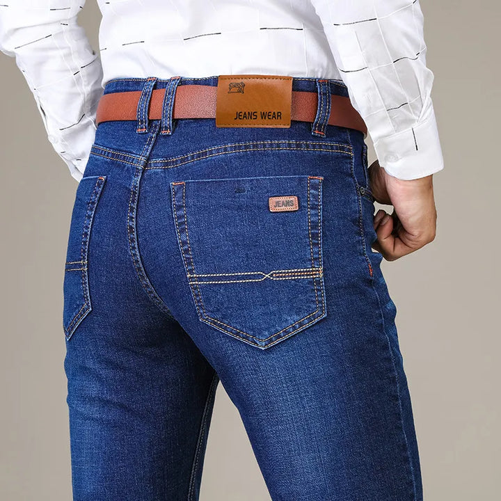 Jeansy | Proste, luźne jeansy ze stretchem