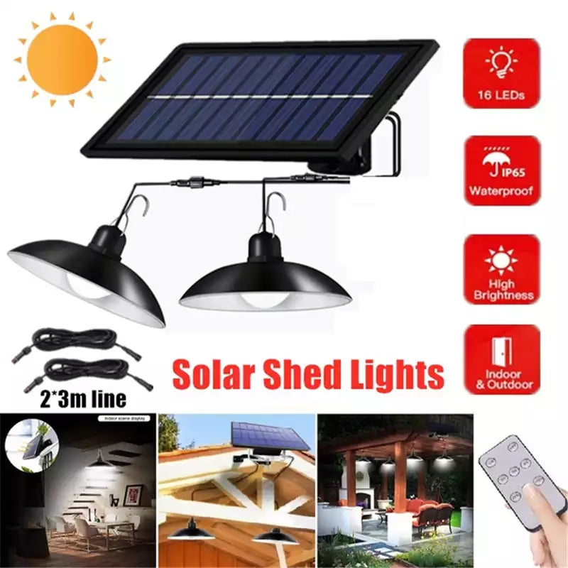 Zestaw bezprzewodowych solarnych lamp LED z pilotem – TwinRay