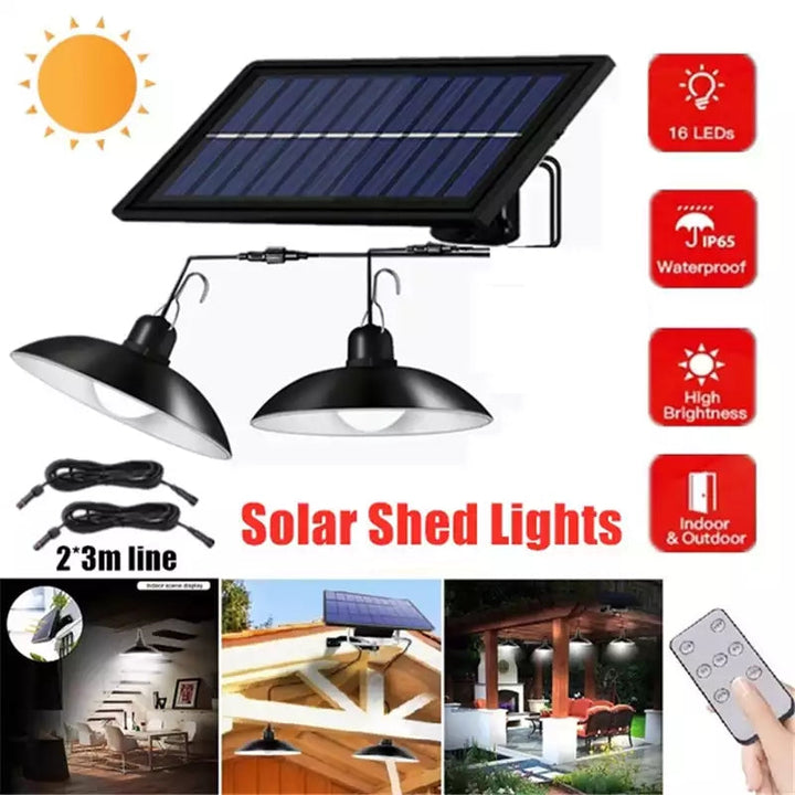 Zestaw bezprzewodowych solarnych lamp LED z pilotem – TwinRay