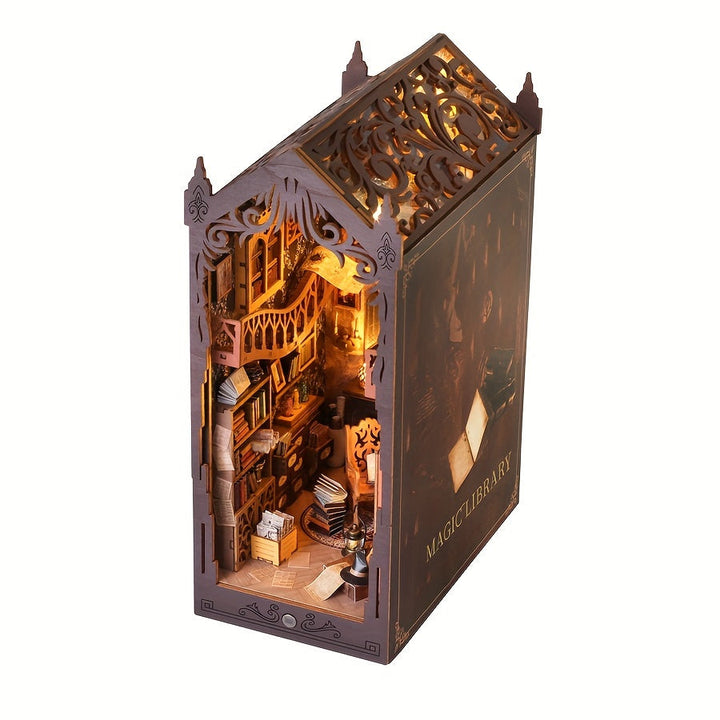 Magiczny Domek z Książek – Drewniane Puzzle 3D dla Kreatywnych Konstruktorów