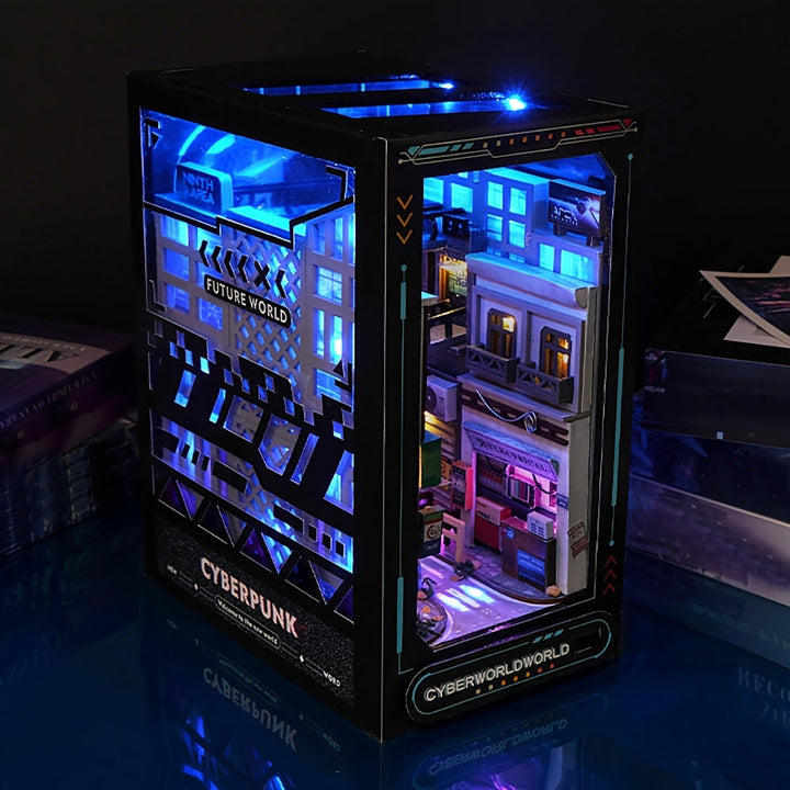 Zestaw DIY Gablota Cyberpunk – Model 3D do Dekoracji Domu z Podświetleniem