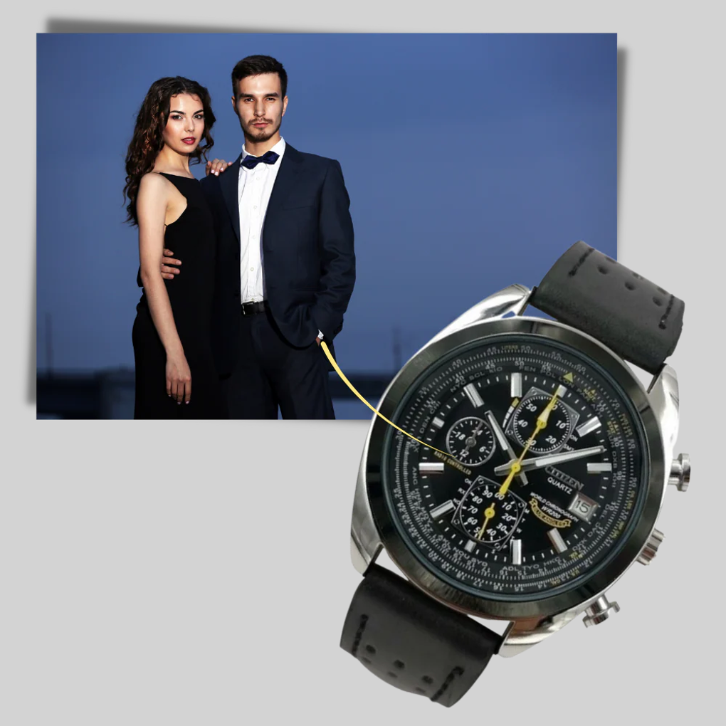 Męski zegarek kwarcowy – Elegancki styl z wodoodpornym designem