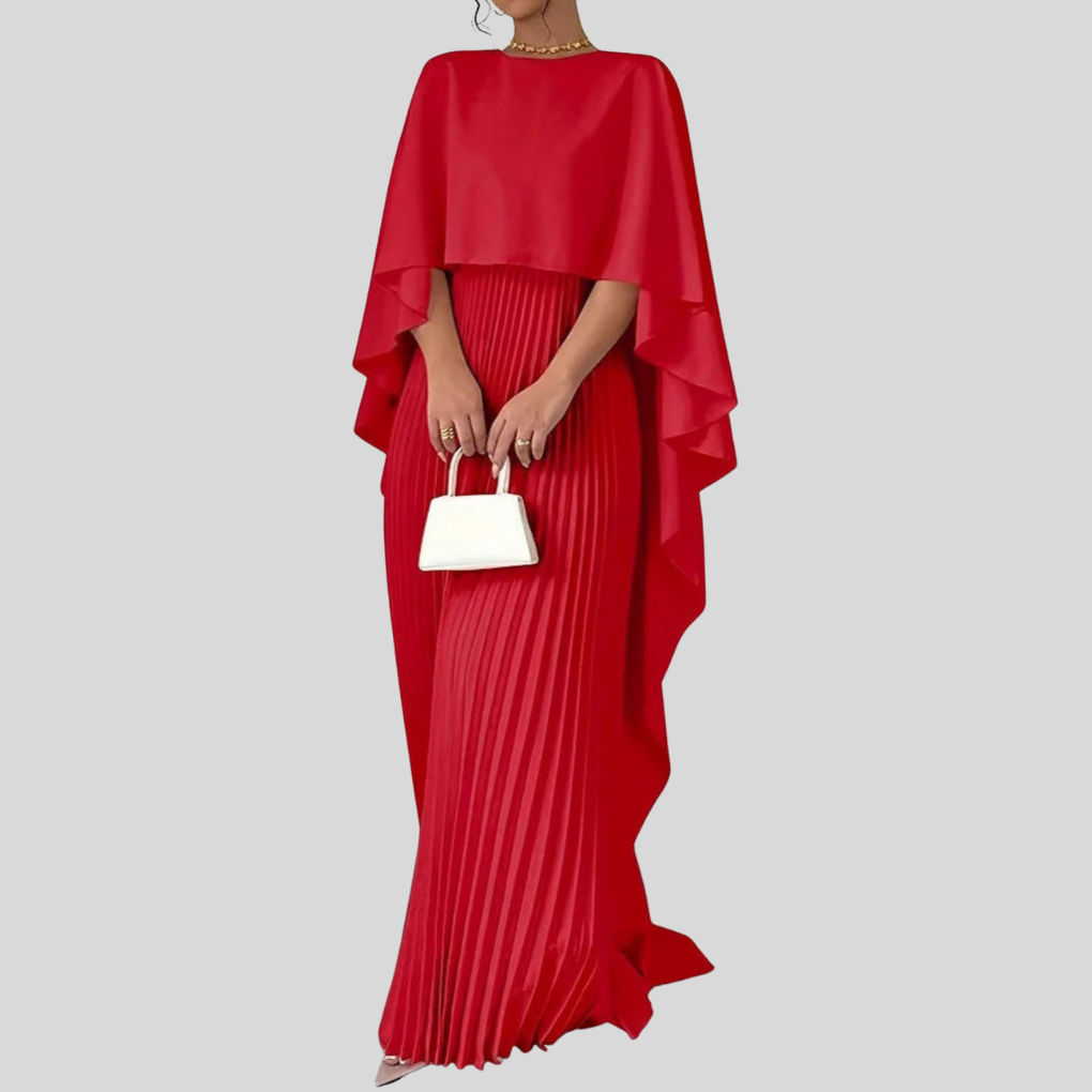 Sukienka maxi z rękawami typu batwing – płynna sylwetka