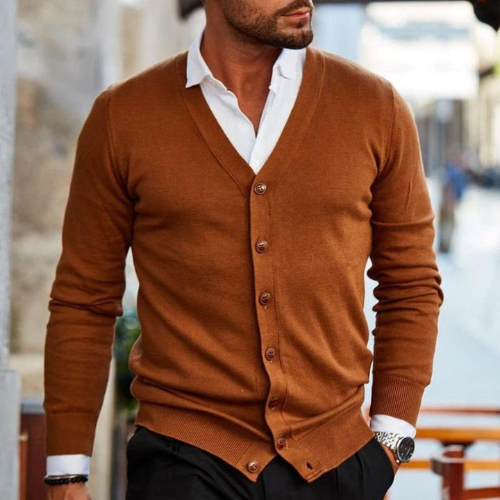 Bawełniany Męski Cardigan w Casual Stylu