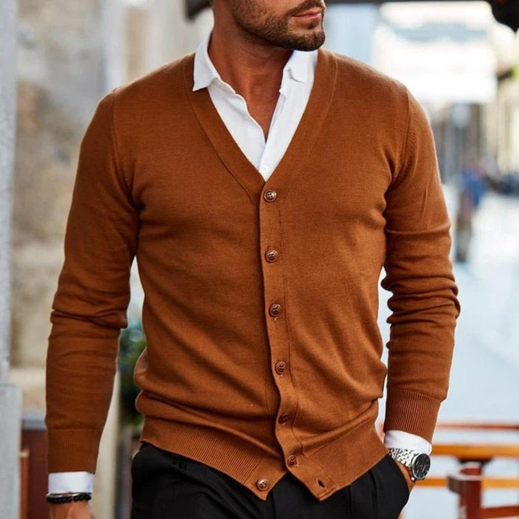 Bawełnowy kardigan męski w stylu casual