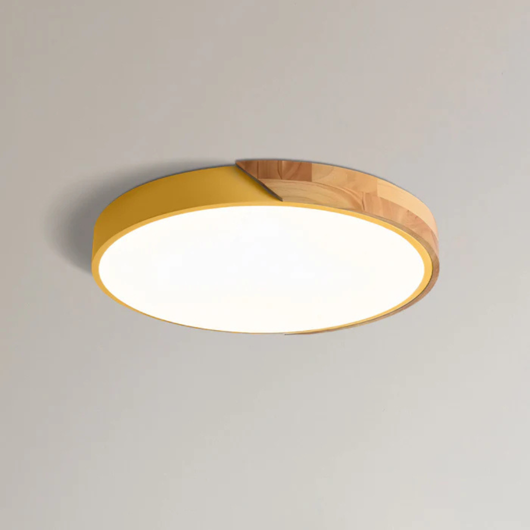 Lampa sufitowa drewniana Delos Skandi | Naturalne światło LED w designerskim stylu