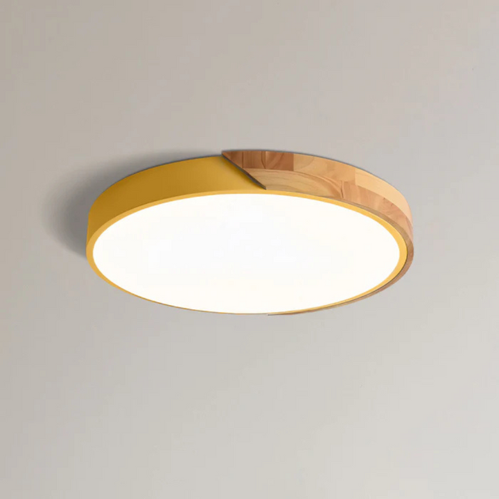 Lampa sufitowa drewniana Delos Skandi | Naturalne światło LED w designerskim stylu