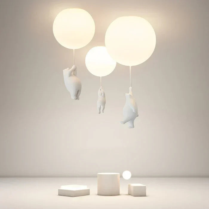 Dziecięca lampa sufitowa z misiem i balonem - CloudBear