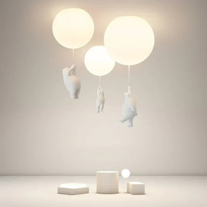 Lampa sufitowa dla dzieci z misiem i piłką - CloudBear