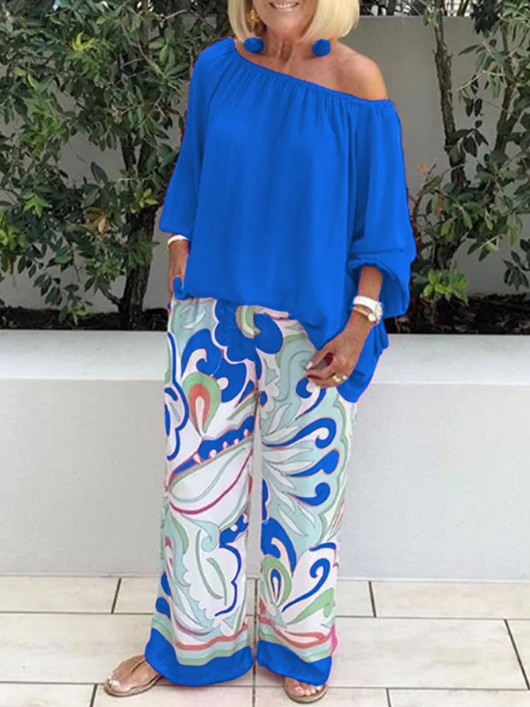 Stylowy Zestaw Dwuczęściowy Off-Shoulder