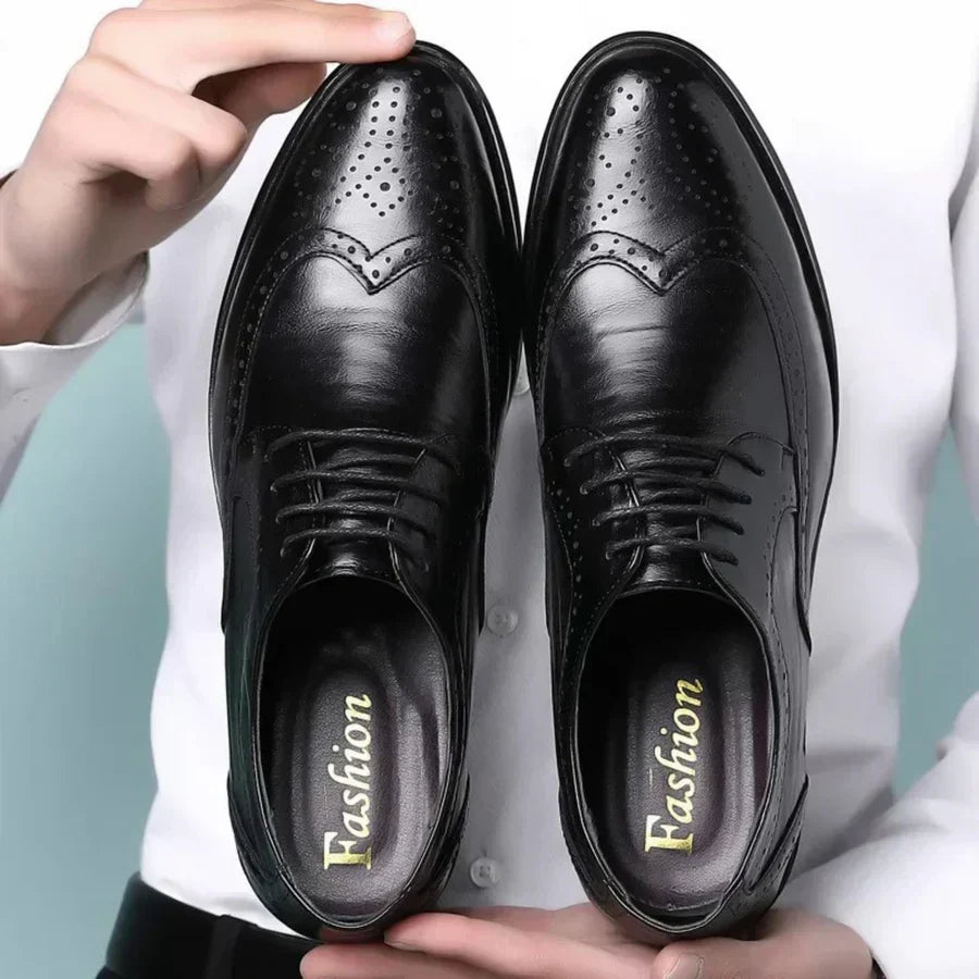 Eleganckie męskie buty z cielęcej skóry - Lorenzo