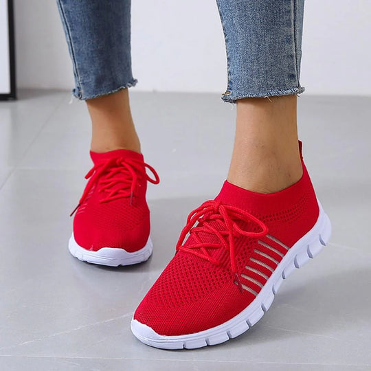 Żywe sneakersy z siateczki dla kobiet