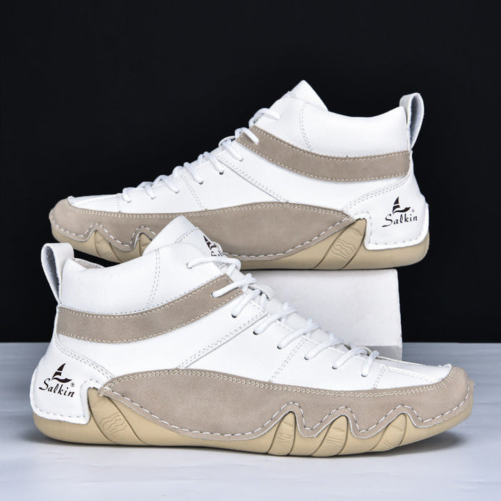 Męskie Sneakersy Falowana Podeszwa Kontrastowe Panele