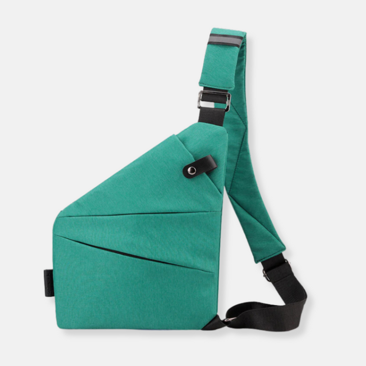 Minimalistyczna torba na ramię z zabezpieczeniem antykradzieżowym