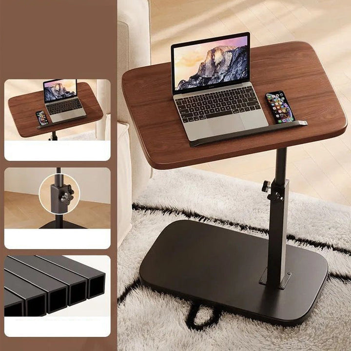 Regulowane na wysokość mobilne biurko na laptopa z obrotowym blatem 360°, 45–80 cm, nośność 30 kg