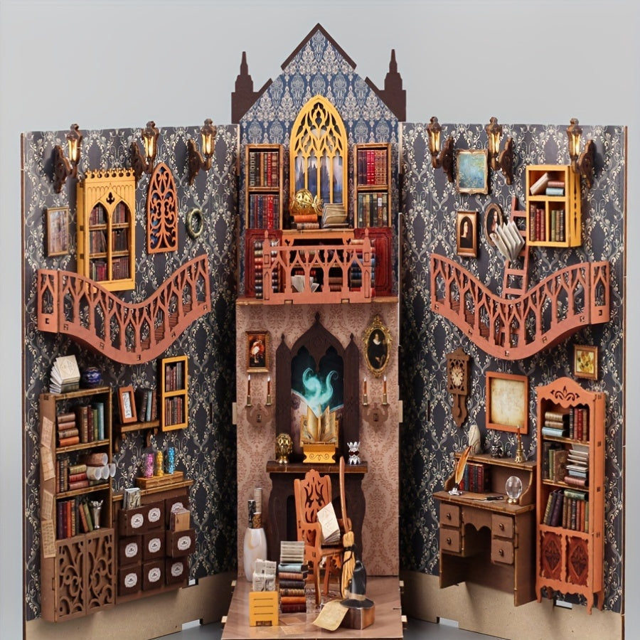 Magiczny Domek z Książek – Drewniane Puzzle 3D dla Kreatywnych Konstruktorów