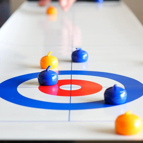 Miniaturowa gra w curling do domu z śliskimi kamieniami i magnetycznymi kijami