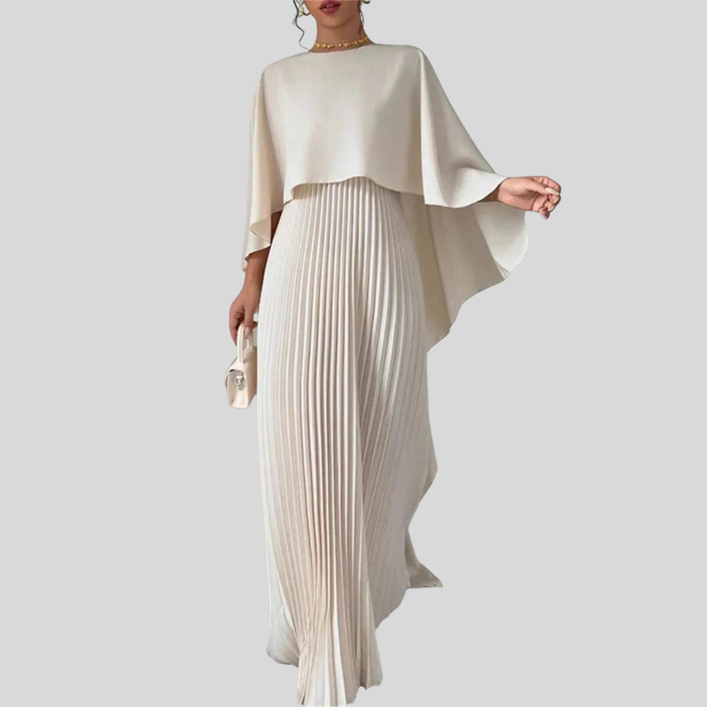 Sukienka maxi z rękawami typu batwing – płynna sylwetka