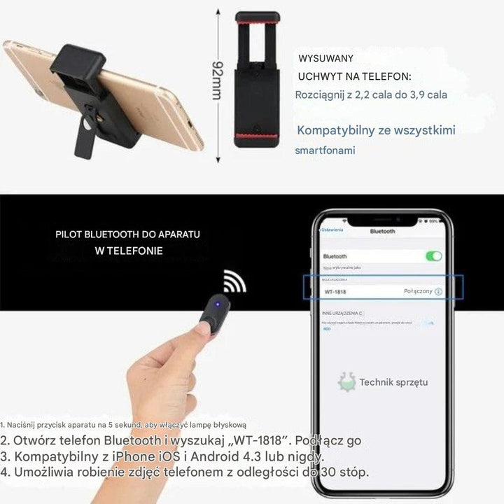 Statyw do selfie z Bluetooth