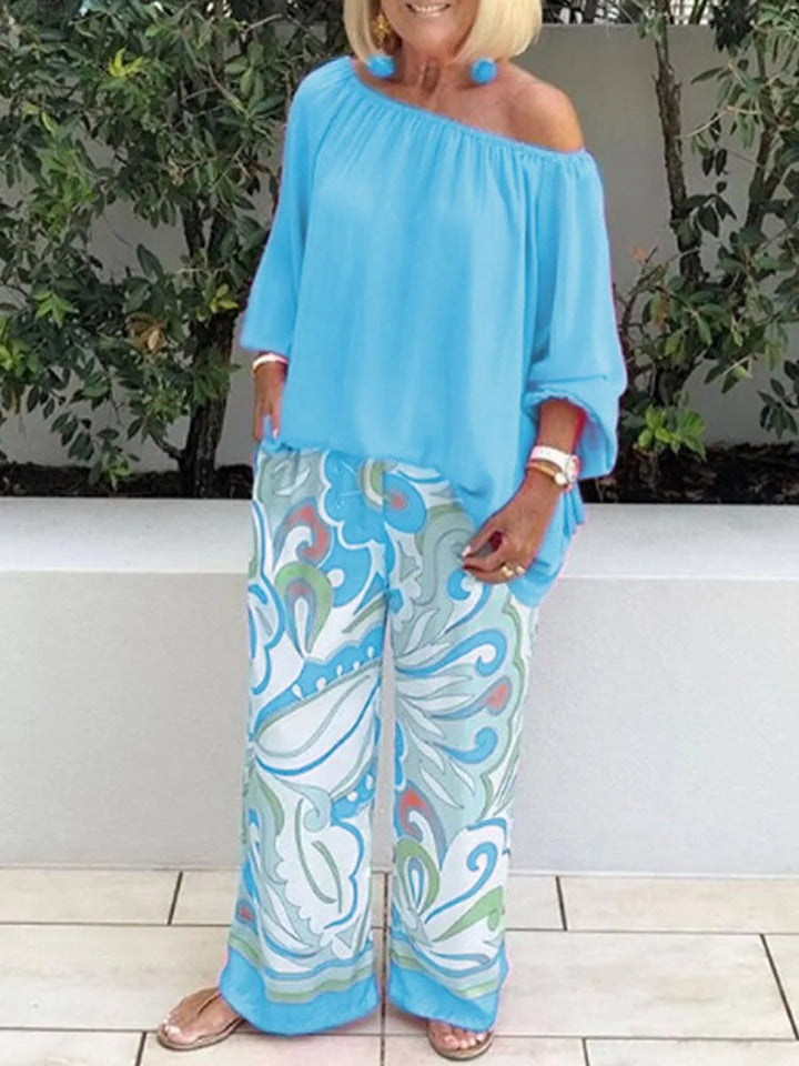 Stylowy Zestaw Dwuczęściowy Off-Shoulder