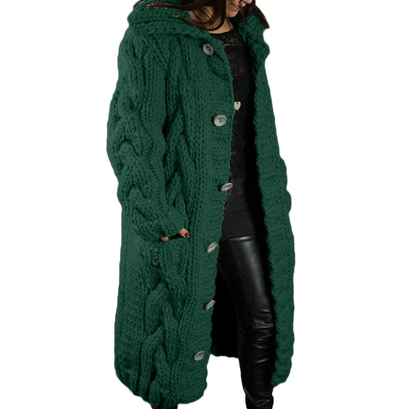 Wygodny gruby sweter rozpinany - Emma