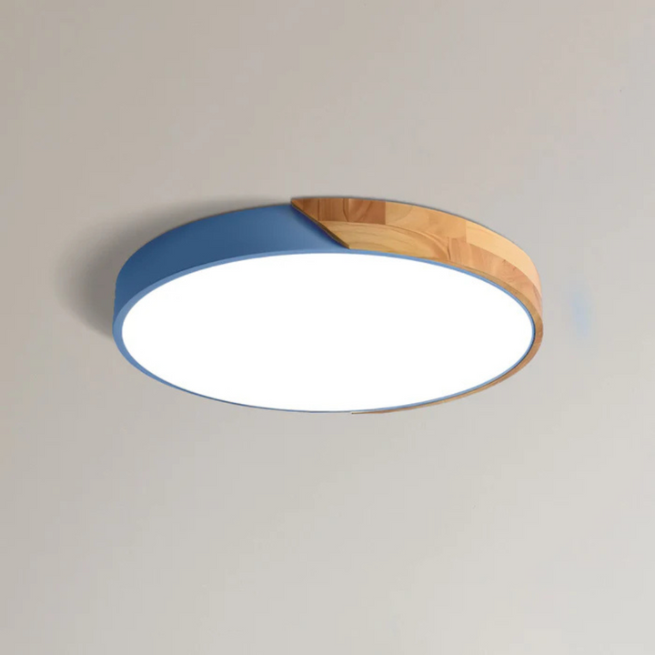 Lampa sufitowa drewniana Delos Skandi | Naturalne światło LED w designerskim stylu