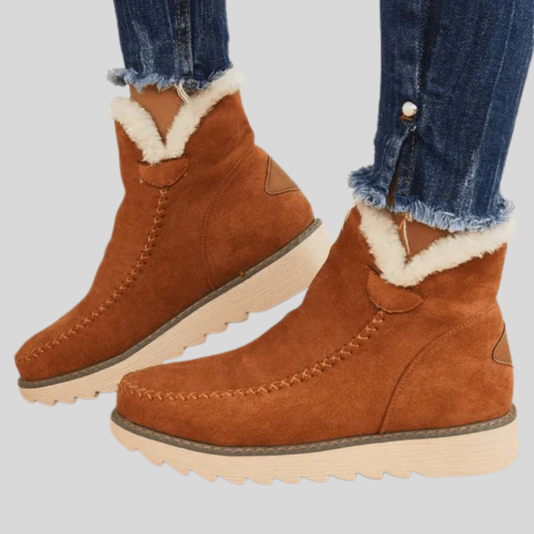 Kobiece Ocieplane Buty Zimowe za Kostkę