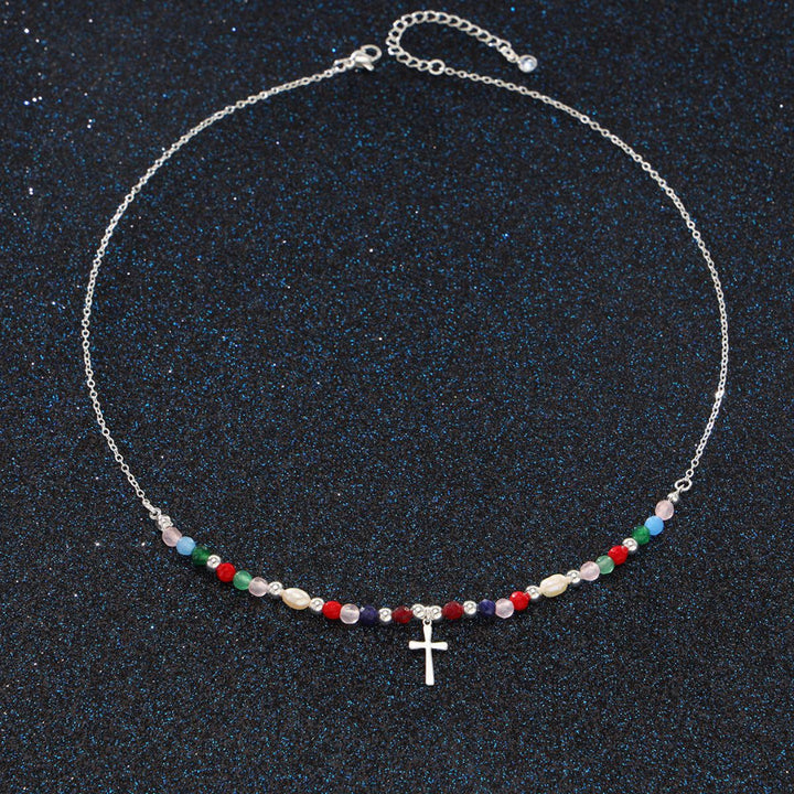 Cross Pendant Clavicle Chain Fashionable Minimalist Womens Jewelry