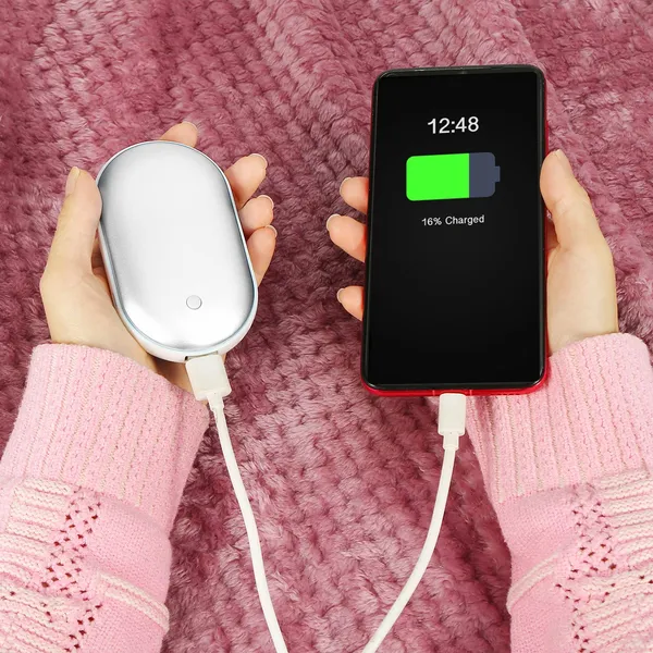 Ogrzewacz do rąk z powerbankiem 5000 mAh i trzema poziomami ciepła