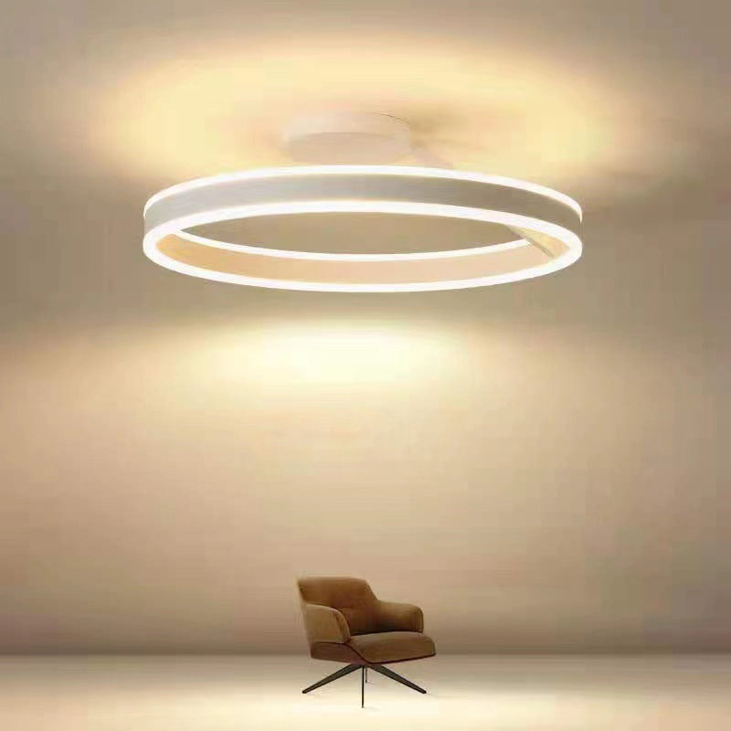 Arisha Nowoczesna lampa sufitowa w kształcie koła LED czarno/biała do salonu i korytarza, metal