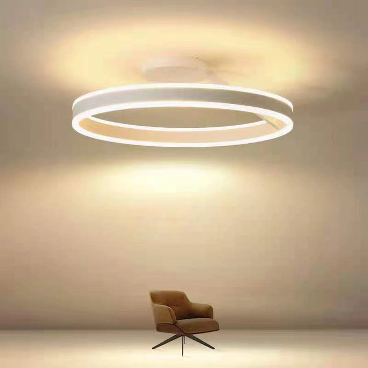 Arisha Nowoczesna lampa sufitowa w kształcie koła LED czarno/biała do salonu i korytarza, metal