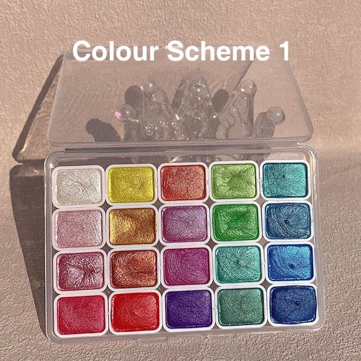 Wielokolorowy zestaw farb akwarelowych - ColorCrafter