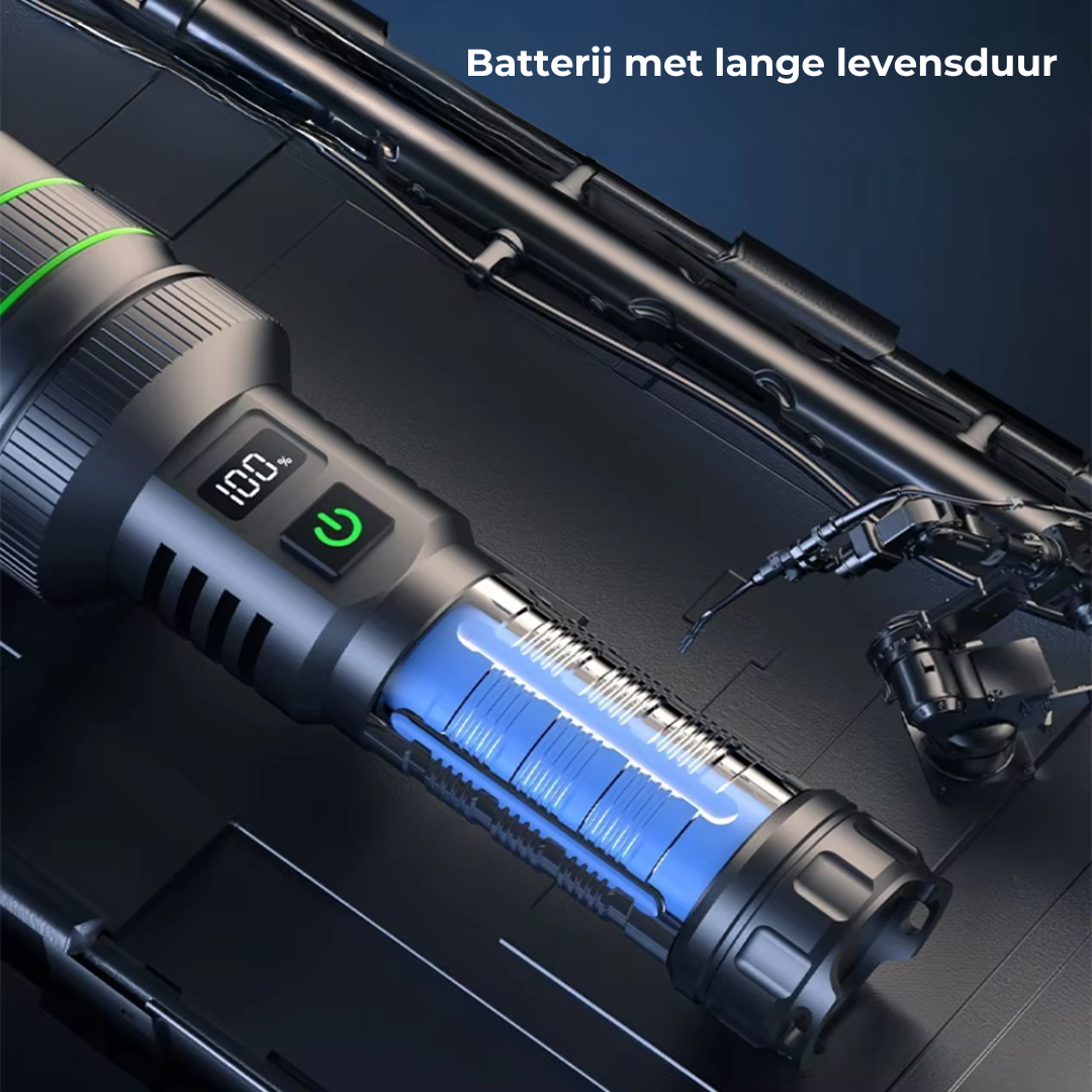 Bardzo jasna latarka LED z zoomem - PowerBeam
