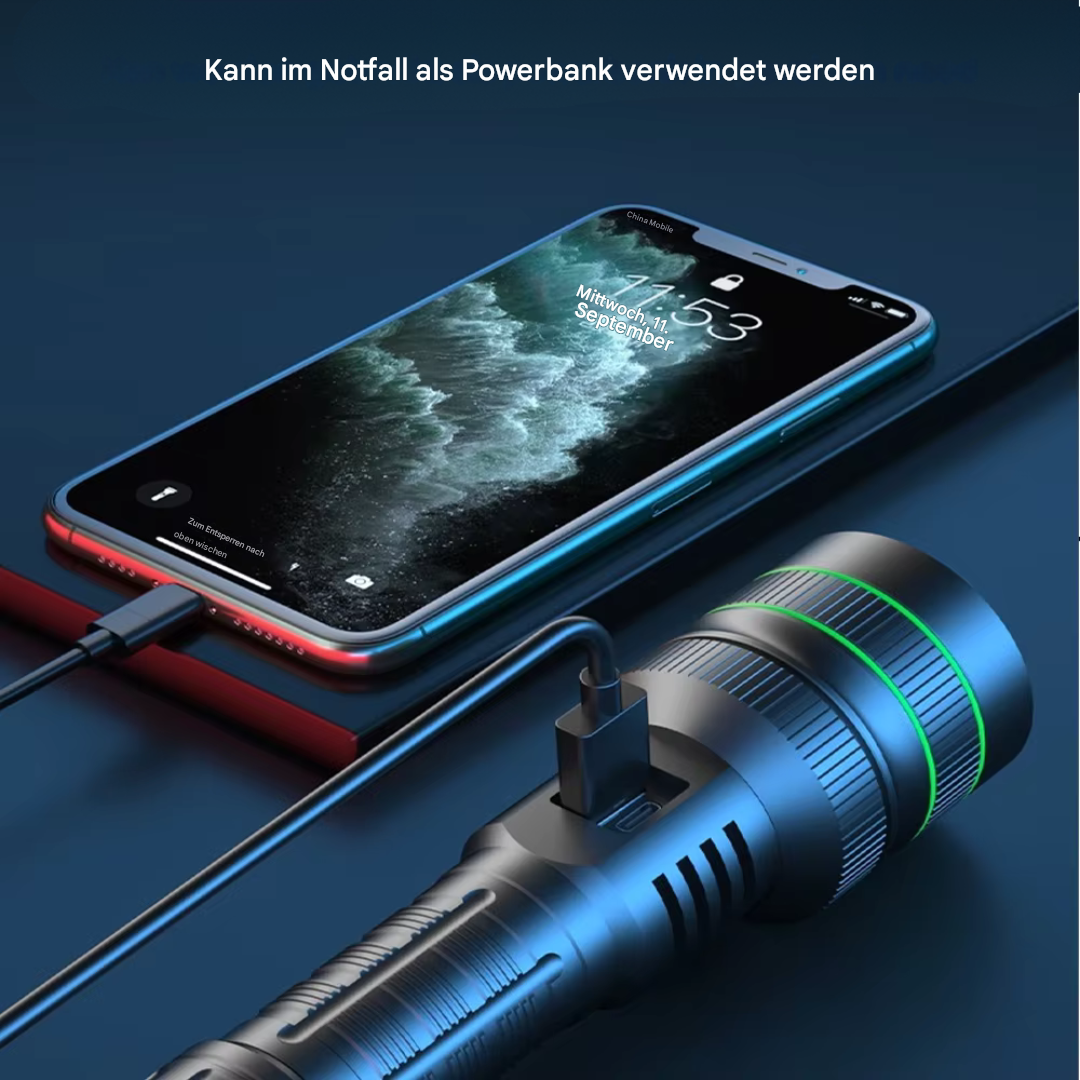 Niezwykle Jasna i Zoomowalna Latarka LED - PowerBeam