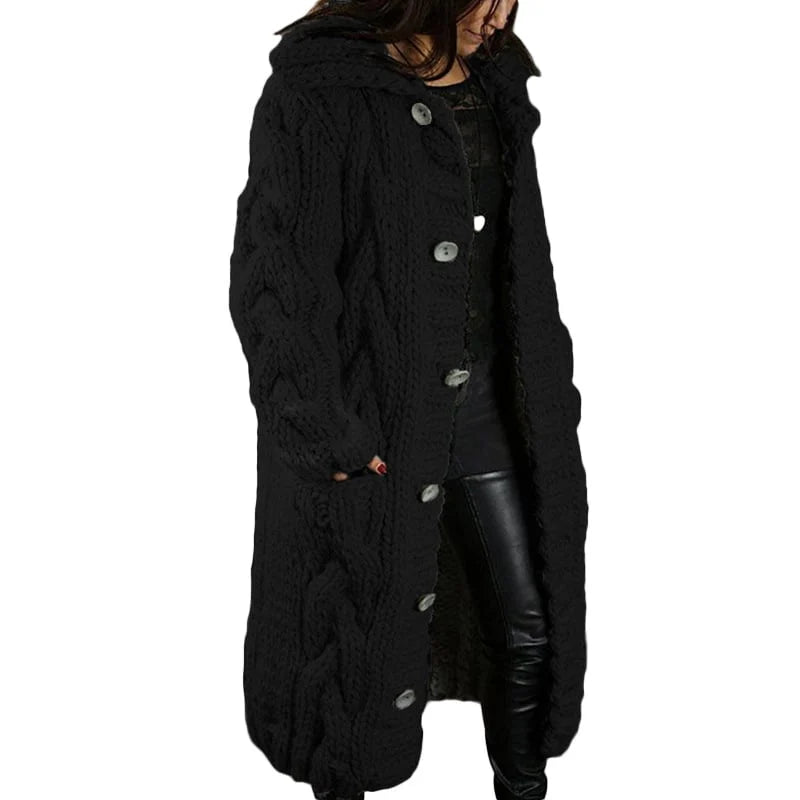 Wygodny gruby sweter rozpinany - Emma