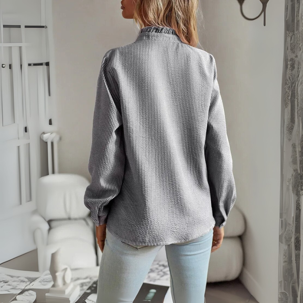 Elegancka bluzka „Miejska Elegancja” – długi rękaw i ponadczasowy design